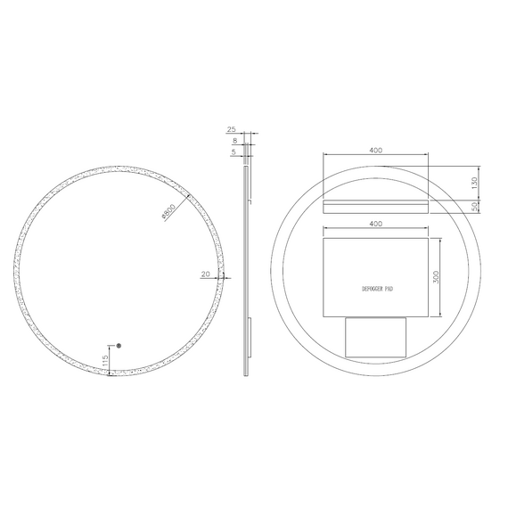 Зеркало Boheme Modern 80 см 545/2 - фото 3
