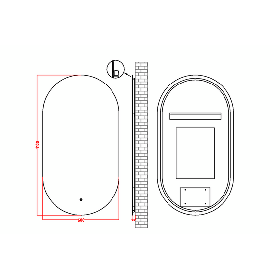 Зеркало Boheme Modern 60 см 568-GM, gun metal - фото 2