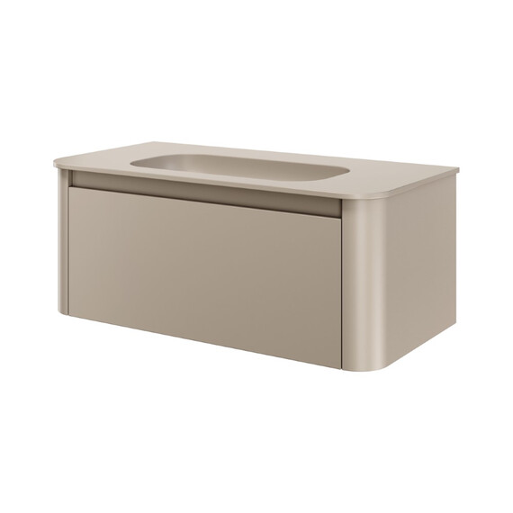 Тумба подвесная с раковиной-столешницей Armadi Art Voi 100 см 782-100-D (раковина 786-100-D без отв.) daphne - фото 