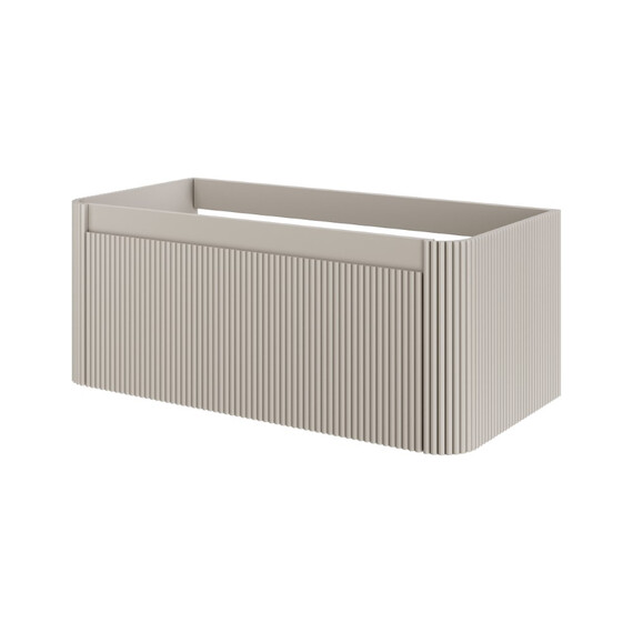 Тумба подвесная с раковиной-столешницей Armadi Art Voi 100 см 782-100-R-C (раковина 786-100-C без отв.) cashmere - фото 3