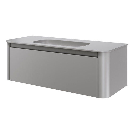 Тумба подвесная с раковиной-столешницей Armadi Art Voi 120 см 782-120-L (раковина 786-120-L) luna - фото 