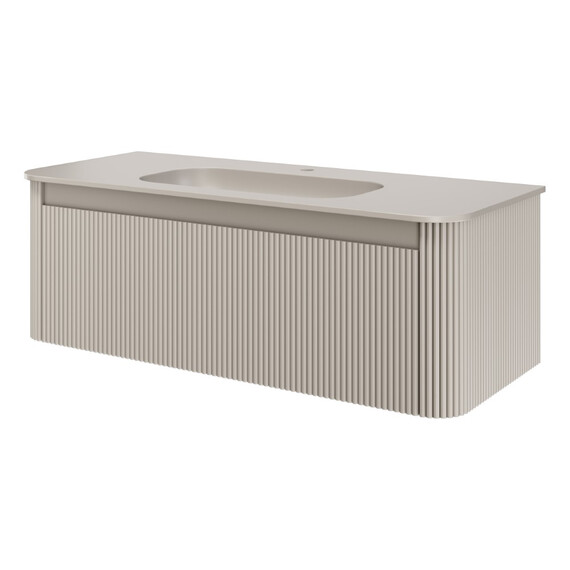 Тумба подвесная с раковиной-столешницей Armadi Art Voi 120 см 782-120-R-C (раковина 786-120-C) cashmere - фото 