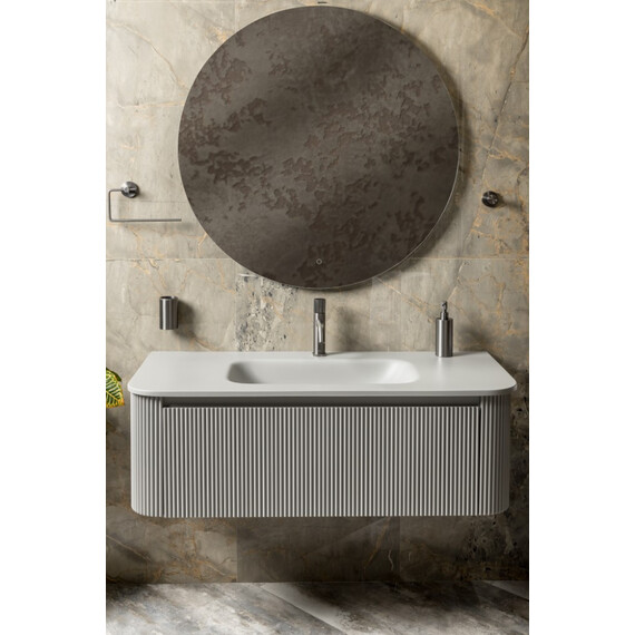 Тумба подвесная с раковиной-столешницей Armadi Art Voi 120 см 782-120-R-L (раковина 786-120-L) luna - фото 4