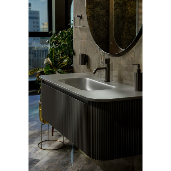 Тумба подвесная с раковиной-столешницей Armadi Art Voi 120 см 782-120-R-L (раковина 786-120-L) luna - фото 8