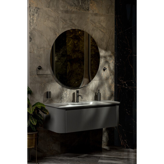 Тумба подвесная с раковиной-столешницей Armadi Art Voi 120 см 782-120-R-L (раковина 786-120-L) luna - фото 10