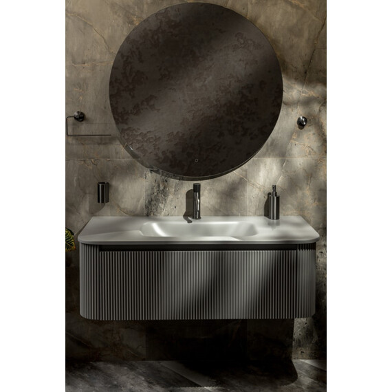 Тумба подвесная с раковиной-столешницей Armadi Art Voi 120 см 782-120-R-L (раковина 786-120-L) luna - фото 11