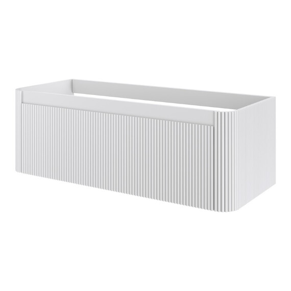 Тумба подвесная с раковиной-столешницей Armadi Art Voi 120 см 782-120-R-MW (раковина 786-120-MW без отв) matt white - фото 3