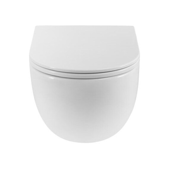 Унитаз подвесной безободковый Belbagno BB008CH-TOR/SC с тонкой крышкой микролифт (система смыва Торнадо) - фото 11