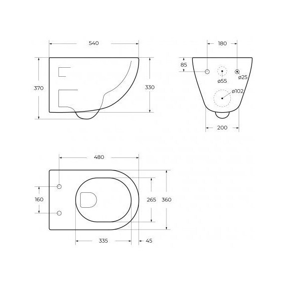 Унитаз подвесной безободковый Belbagno BB008CH-TOR/SC с тонкой крышкой микролифт (система смыва Торнадо) - фото 19