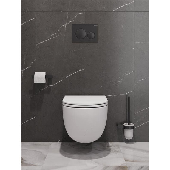 Унитаз подвесной безободковый Belbagno BB008CH-TOR/SC с тонкой крышкой микролифт (система смыва Торнадо) - фото 15