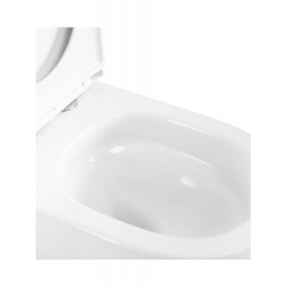 Унитаз подвесной безободковый Belbagno BB008CH-TOR/SC с тонкой крышкой микролифт (система смыва Торнадо) - фото 4