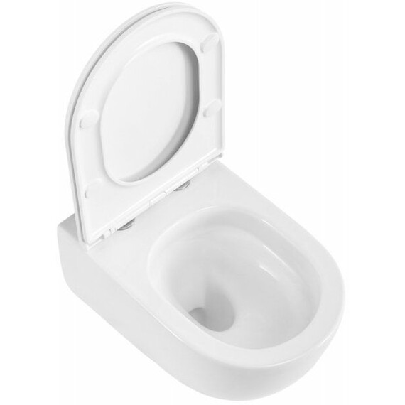 Унитаз подвесной безободковый Belbagno BB008CH-TOR/SC с тонкой крышкой микролифт (система смыва Торнадо) - фото 7