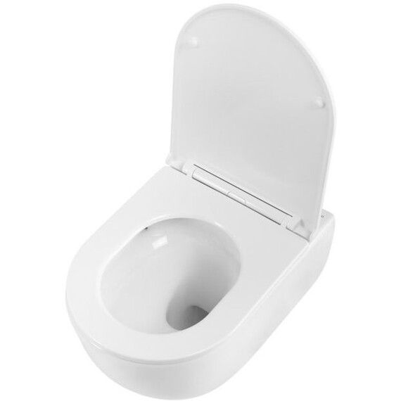 Унитаз подвесной безободковый Belbagno BB008CH-TOR/SC с тонкой крышкой микролифт (система смыва Торнадо) - фото 8
