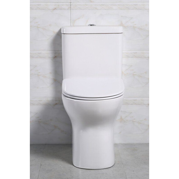 Унитаз-компакт безободковый BelBagno Steam BB130CPR/SC с тонкой крышкой микролифт - фото 7