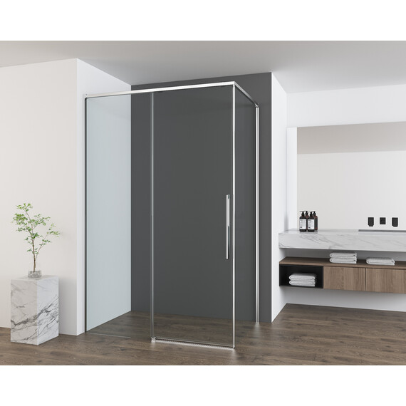 Душевое ограждение Vincea Ultima 100x100 см VSR-7UL1010CL (стекло 8 мм) хром/прозрачное - фото 2