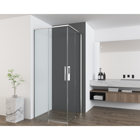 Душевое ограждение Vincea Ultima 80x80 см VSS-7UL8080CL (стекло 8 мм) хром/прозрачное - фото 2