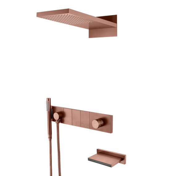 Душевая система для ванны Boheme Zodiac 132-2-BRB, бронза брашированная - фото 