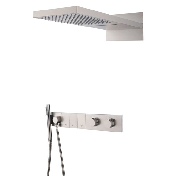 Душевая система для душа с термостатом Boheme Zodiac 133-NB, никель - фото 