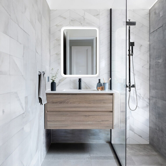 Зеркало Art&Max Genova 60 см AM-Gen-600-800-DS-F-White - фото 7