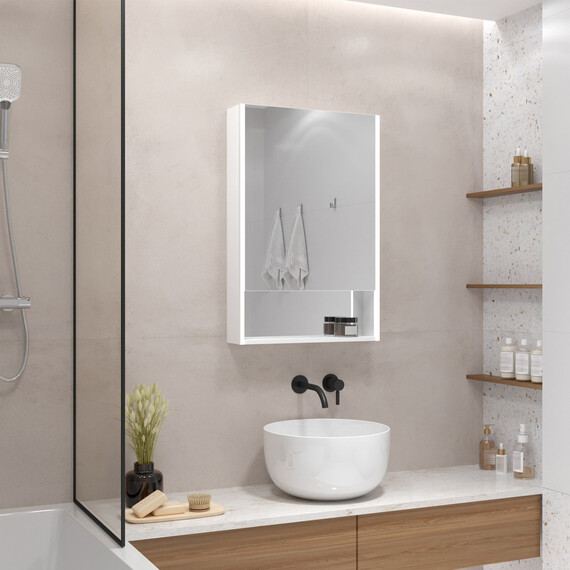 Зеркало-шкаф Art&Max Foggia 50 см AM-Fog-500-800-1D-R-DS-F-White - фото 5