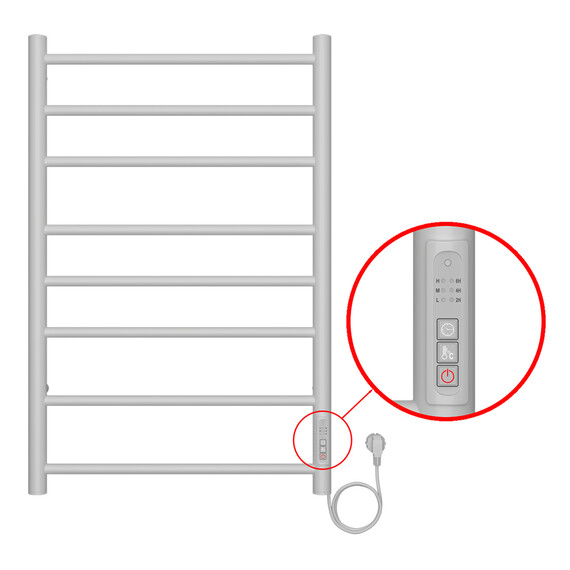 Полотенцесушитель электрический Azario Parma П8 500x800 мм AZ10858W - фото 4