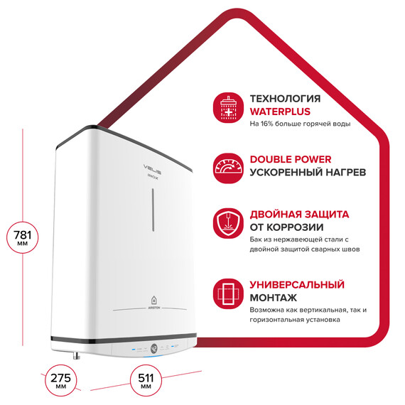 Водонагреватель электрический Ariston VELIS TECH INOX PW ABSE 50 3700682 - фото 6