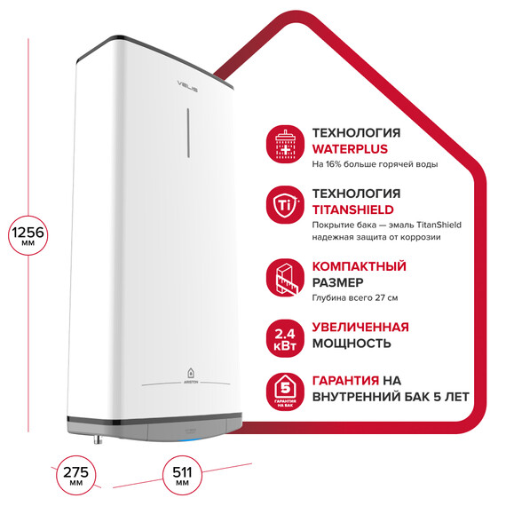 Водонагреватель электрический Ariston VELIS STYLE R 100 3700725 - фото 7