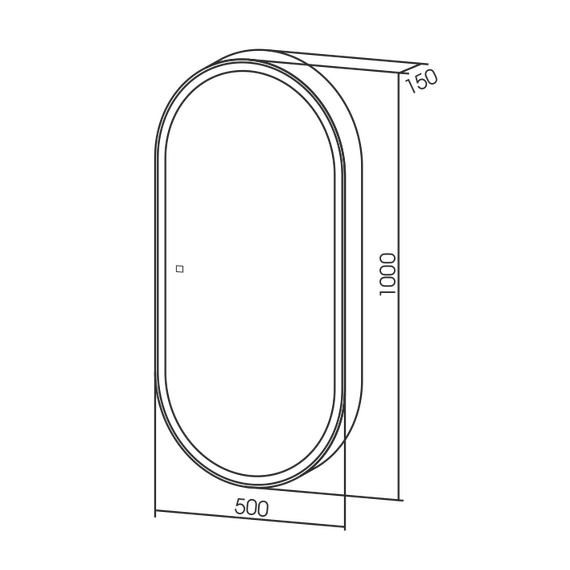 Зеркало-шкаф Art&Max Bari 50 см AM-Bar-500-1000-1D-R-DS-F-White - фото 9
