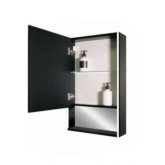 Зеркало-шкаф Art&Max Foggia 60 см AM-Fog-600-800-1D-L-DS-F-Nero, чёрный - фото 3