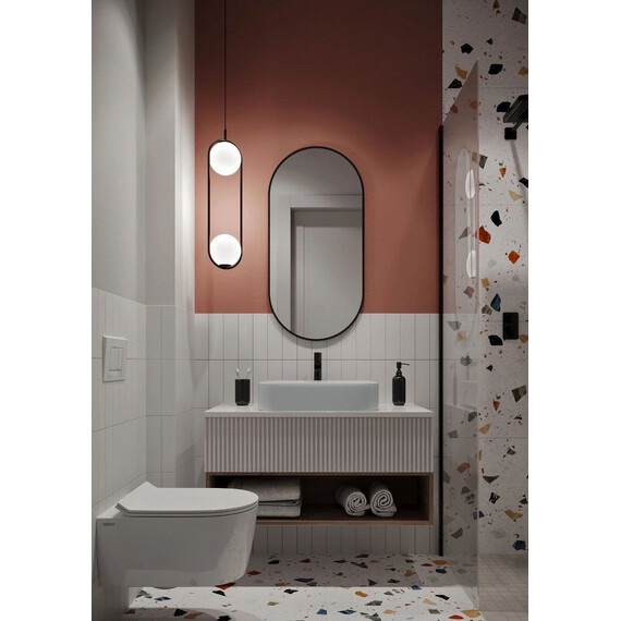 Зеркало Art&Max Torino 60 см AM-Tor-600-1000-DS-Nero, чёрный - фото 6