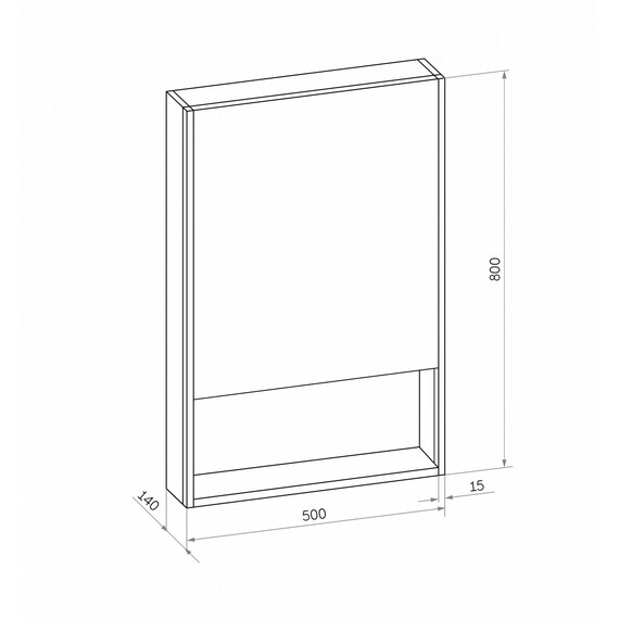 Зеркало-шкаф Art&Max Foggia 50 см AM-Fog-500-800-1D-R-DS-F-White - фото 7