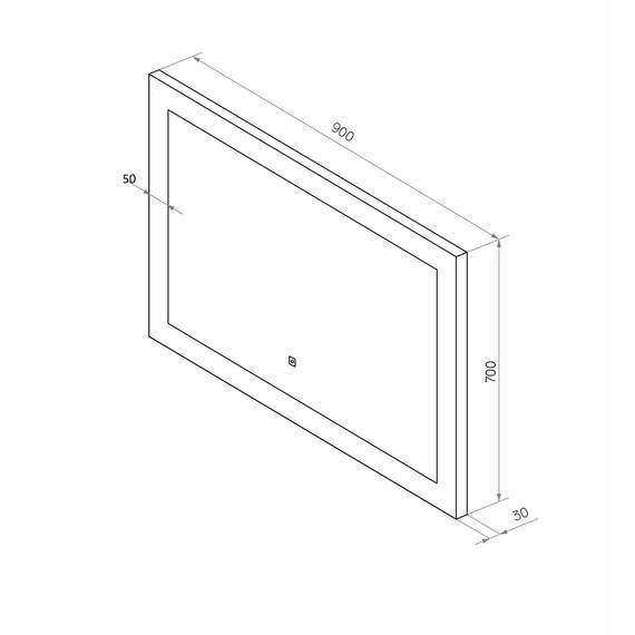 Зеркало Art&Max Soli 90 см AM-Sol-900-700-DS-F-H - фото 7