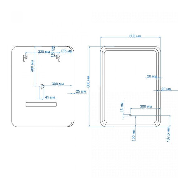 Зеркало Art&Max Genova 60 см AM-Gen-600-800-DS-F-White - фото 8