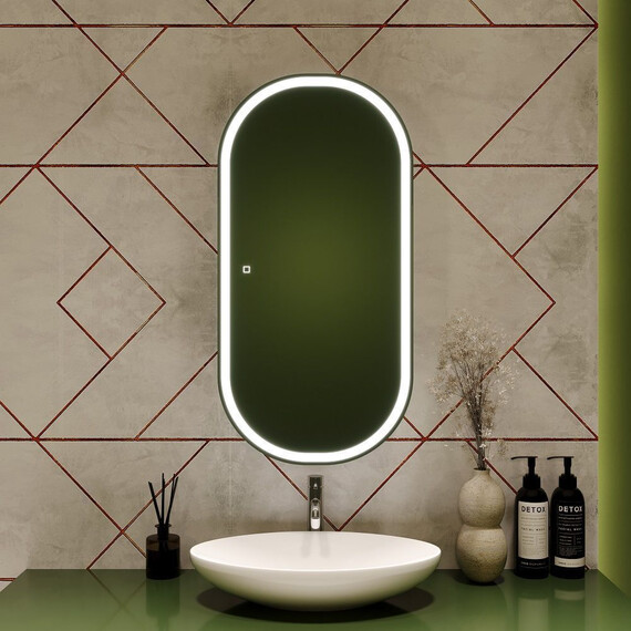 Зеркало-шкаф Art&Max Bari 50 см AM-Bar-500-1000-1D-R-DS-F-White - фото 2