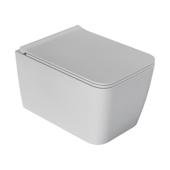 Унитаз подвесной безободковый Boheme Zen 967-SET-MW с тонкой крышкой микролифт, белый матовый - фото 