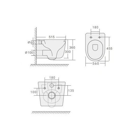 Унитаз подвесной безободковый Boheme FLOW 969-SET-D с тонкой крышкой микролифт (система смыва Торнадо) daphne - фото 5