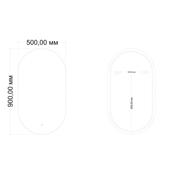 Зеркало Art&Max Torino 50 см AM-Tor-500-900-DS-F-Nero, чёрный - фото 8