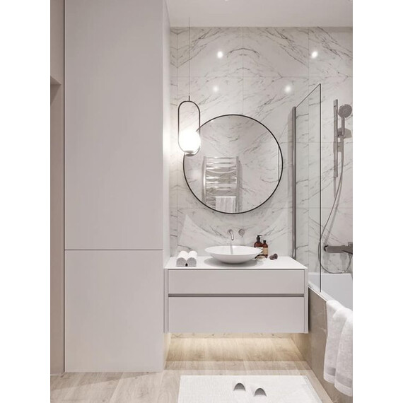 Зеркало Art&Max Sanremo 80 см AM-San-800-DS-F-Nero, чёрный - фото 7