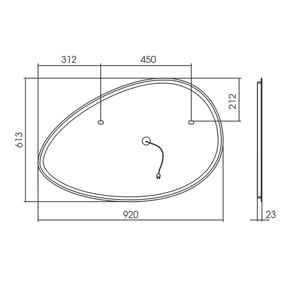 Зеркало Art&Max Como 92 см AM-Com-920-600-DS-F - фото 9