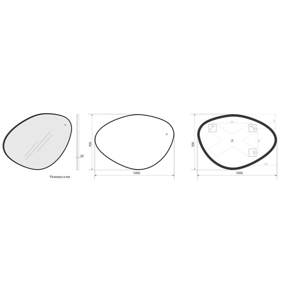 Зеркало Art&Max Como 70 см AM-Com-700-1000-DS-F-Nero, чёрный - фото 6