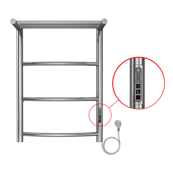 Полотенцесушитель электрический Azario Verona с полкой П4 400x600 мм AZ04846P - фото 4