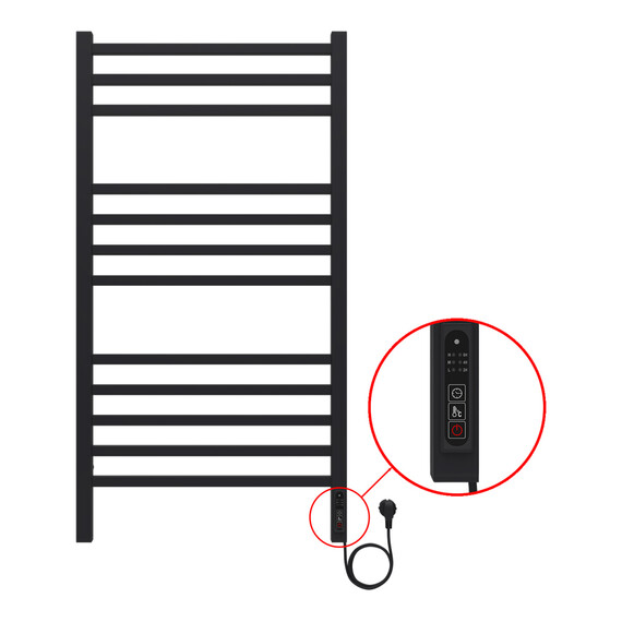 Полотенцесушитель электрический Azario Ancona П12 500x1000 мм AZ71850B - фото 4