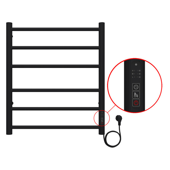 Полотенцесушитель электрический Azario Parma П6 500x600 мм AZ10856B - фото 4