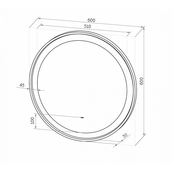 Зеркало Art&Max Napoli 60 см AM-Nap-600-DS-F-Grey, тёмно-серый - фото 9