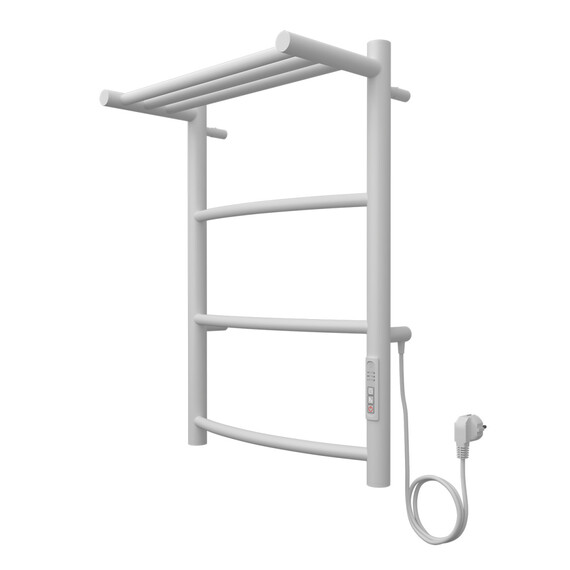 Полотенцесушитель электрический Azario Verona с полкой П4 400x600 мм AZ04846PW - фото 