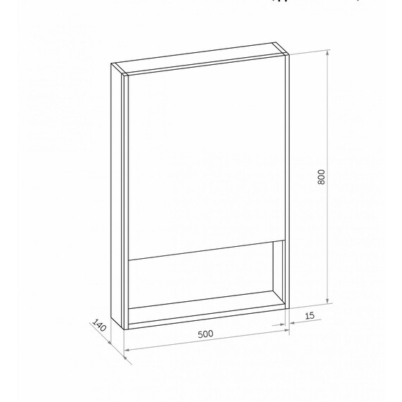 Зеркало-шкаф Art&Max Foggia 50 см AM-Fog-500-800-1D-L-DS-F-White - фото 7