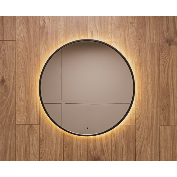 Зеркало Art&Max Asti 80 см AM-Ast-800-DS-FNC-Nero, чёрный - фото 