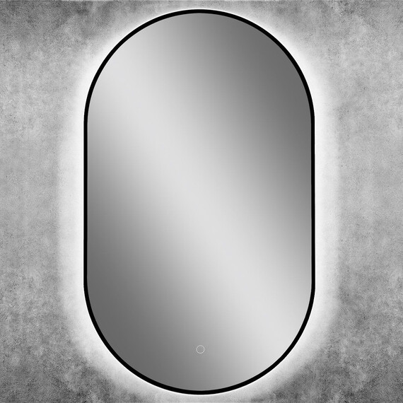 Зеркало Art&Max Torino 60 см AM-Tor-600-1000-DS-Nero, чёрный - фото 