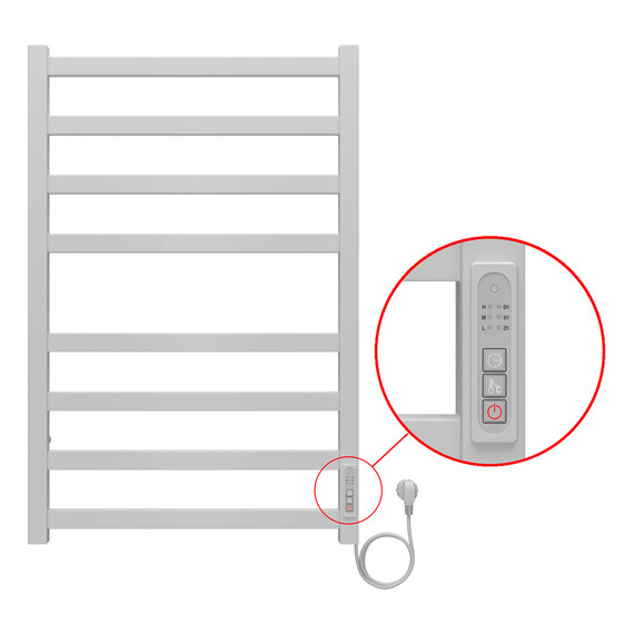 Полотенцесушитель электрический Azario Palermo П8 500x800 мм AZ83858W - фото 4
