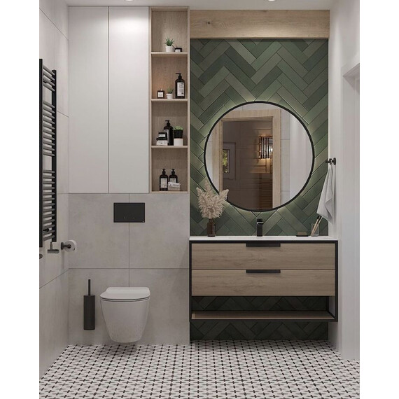 Зеркало Art&Max Asti 80 см AM-Ast-800-DS-FNC-Nero, чёрный - фото 8